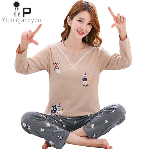 pajamas women set long sleeve homewear autumn 2018 winter plus size cotton home clothes women nightwear korean femme sleepwear, Blue;gray
pajamas women set long sleeve homewear autumn 2018 winter plus size cotton home clothes women nightwear korean femme sleepwear, Blue;gray