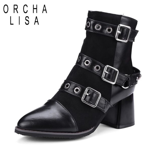 orcha lisa warm ankle boots for women pointed toe chunky heel big buckle zipper metal decoration big size 40-46 black grey
orcha lisa warm ankle boots for women pointed toe chunky heel big buckle zipper metal decoration big size 40-46 black grey