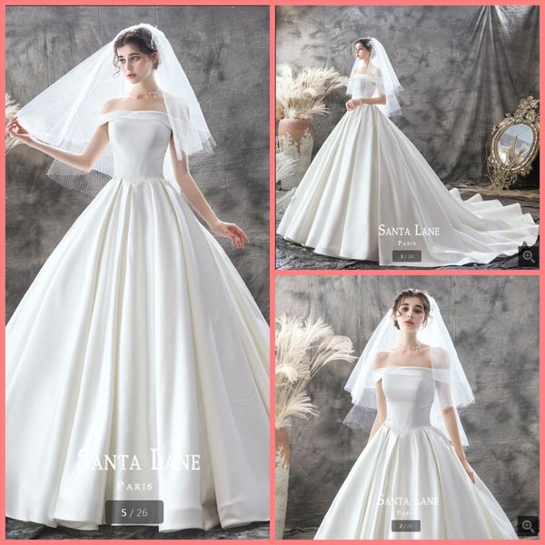 robe de mariage 2019 new designer white satin ball gown wedding dress off the shoulder short sleeve princess puffy long bride gowns sale
robe de mariage 2019 new designer white satin ball gown wedding dress off the shoulder short sleeve princess puffy long bride gowns sale