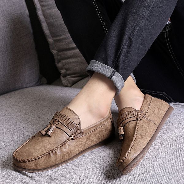 men flats casual leather shoes designer men loafers moccasins shoes breathable slip on lightweight driving plus size 38-56, Black
men flats casual leather shoes designer men loafers moccasins shoes breathable slip on lightweight driving plus size 38-56, Black