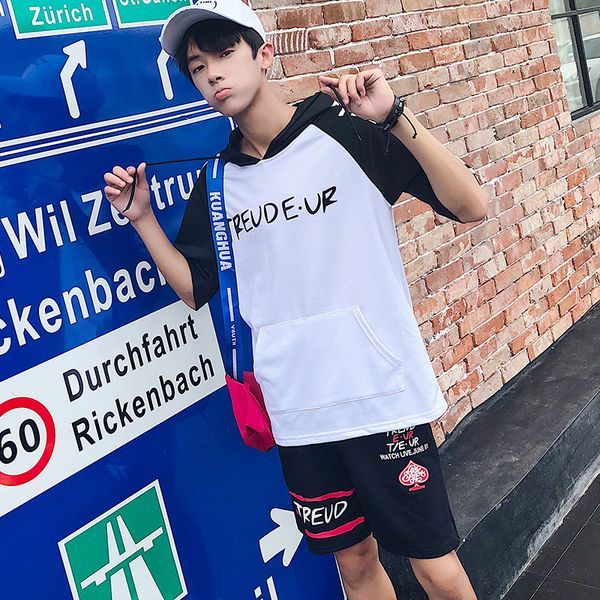 short sleeve t-shirt suit trend half sleeve t-shirt men's casual sports clothes two-piece men's clothing, Gray
short sleeve t-shirt suit trend half sleeve t-shirt men's casual sports clothes two-piece men's clothing, Gray