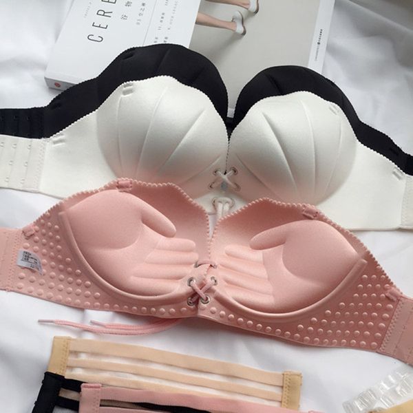 seamless bra femme lingeries white black shell cup finger shape super push up bra seamless gather breast brassiere 32 38 massage bra, Red;black
seamless bra femme lingeries white black shell cup finger shape super push up bra seamless gather breast brassiere 32 38 massage bra, Red;black