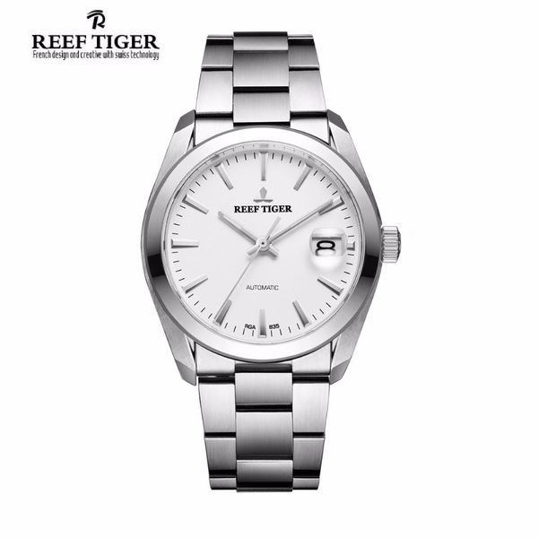 reef tiger mens dress watches stainless steel sapphire crystal perpetual calendar watch automatic waterproof watches rga835 t200311, Slivery;brown
reef tiger mens dress watches stainless steel sapphire crystal perpetual calendar watch automatic waterproof watches rga835 t200311, Slivery;brown