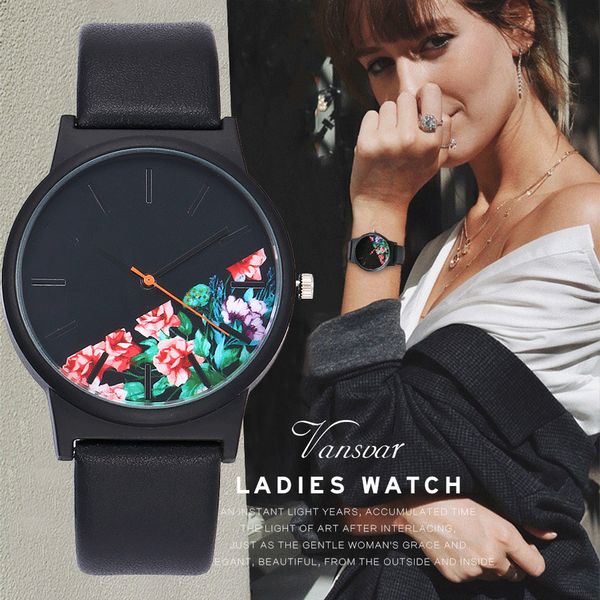 unique watches women tropical jungle floral design leather band quartz wristwatch creative casual sport wristwatch clock, Slivery;brown
unique watches women tropical jungle floral design leather band quartz wristwatch creative casual sport wristwatch clock, Slivery;brown