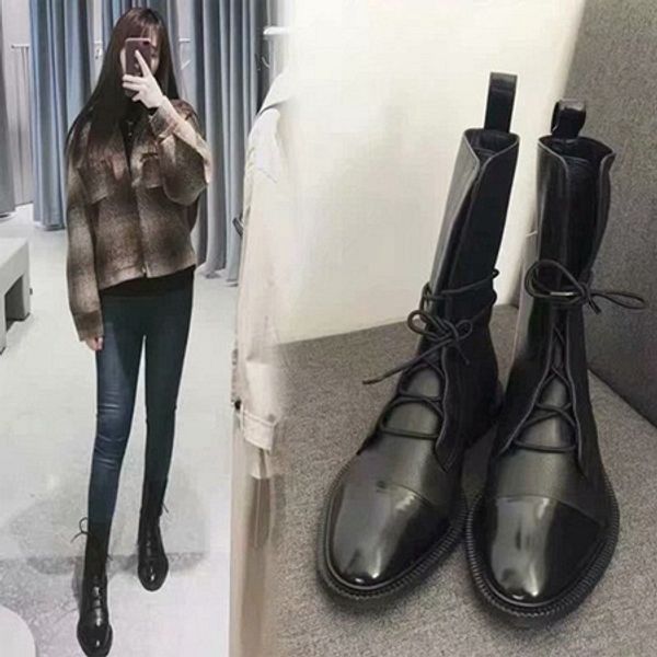 personality roman boots designer lacing low heel fashion pointed boots, Black
personality roman boots designer lacing low heel fashion pointed boots, Black