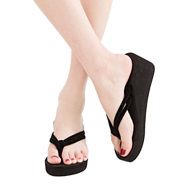 fashion ladies flat with slipper shoes women's solid color non-slip feet flip-flops high-heeled wedges beach sandals #3, Black
fashion ladies flat with slipper shoes women's solid color non-slip feet flip-flops high-heeled wedges beach sandals #3, Black