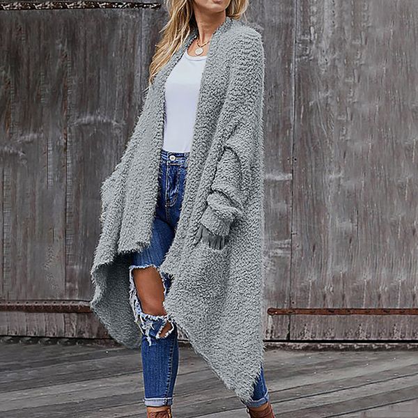 women casual long sleeve irregular hem solid pocket cardigan blouse coat sweater knitted female cardigan pull femme 8.20, White
women casual long sleeve irregular hem solid pocket cardigan blouse coat sweater knitted female cardigan pull femme 8.20, White