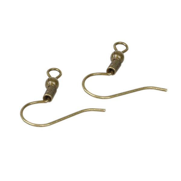 set of 100 hooks for creation fashion earrings jewelery, Golden;silver
