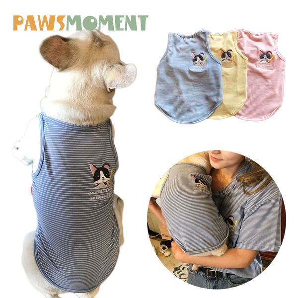 2018 spring pet summer clothes for dogs striped soft breathable cotton clothes dog vest tshirt for cat small dogs s-4xl
2018 spring pet summer clothes for dogs striped soft breathable cotton clothes dog vest tshirt for cat small dogs s-4xl