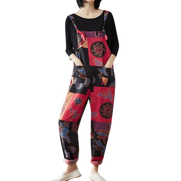 women casual bohemian print jumpsuit pockets strap harem siamese jumpsuits rompers womens jumpsuit overalls c3052, Black;white
women casual bohemian print jumpsuit pockets strap harem siamese jumpsuits rompers womens jumpsuit overalls c3052, Black;white