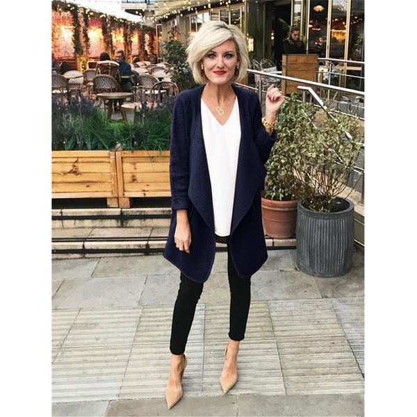 long sleeve thin wool coat 2019 new women autumn winter turn-down collar long jacket outwear female pink woolen coats overcoat, Black
long sleeve thin wool coat 2019 new women autumn winter turn-down collar long jacket outwear female pink woolen coats overcoat, Black