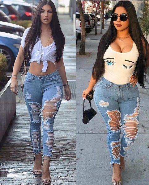 2020 new women's summer ripped jeans fashion skinny stretch jeans street clothes denim pencil pants s-3xl drop shipping, Blue
2020 new women's summer ripped jeans fashion skinny stretch jeans street clothes denim pencil pants s-3xl drop shipping, Blue