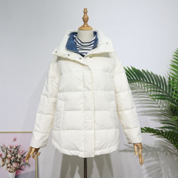 winter jacket women denim stitching bread coat women plus size warm 90% down parka campera mujer thicken woman jacket, Black
winter jacket women denim stitching bread coat women plus size warm 90% down parka campera mujer thicken woman jacket, Black
