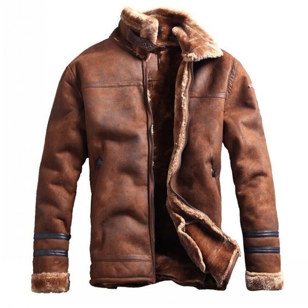 suede leather warm winter jacket vintage coat 2020 winter fashion mens stand collar coats thick fur lining jackets, Black
suede leather warm winter jacket vintage coat 2020 winter fashion mens stand collar coats thick fur lining jackets, Black