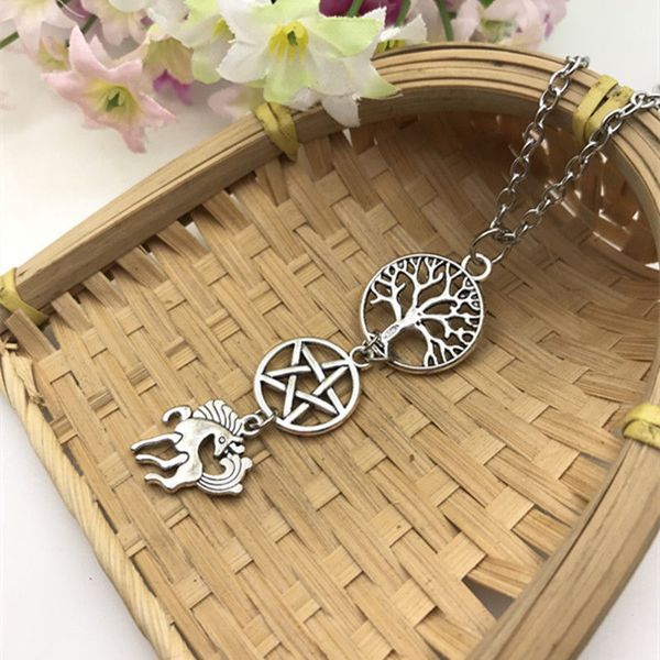 alloy ancient silver tree of life pentagram pegasus horse charm pendant 45cm cross chain necklace couple jewelry valentine's day presen
alloy ancient silver tree of life pentagram pegasus horse charm pendant 45cm cross chain necklace couple jewelry valentine's day presen