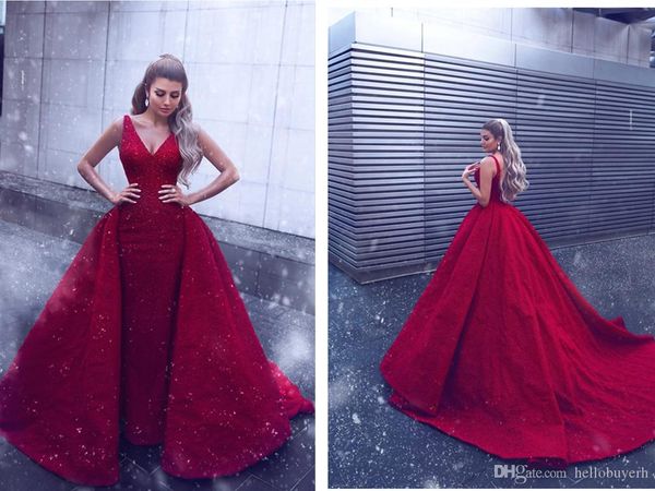 red sequin ball gown v neck plus size muslim elie saab elegant evening formal dresses 2018 mermaid prom dresses robes de cocktail, Black;red
red sequin ball gown v neck plus size muslim elie saab elegant evening formal dresses 2018 mermaid prom dresses robes de cocktail, Black;red