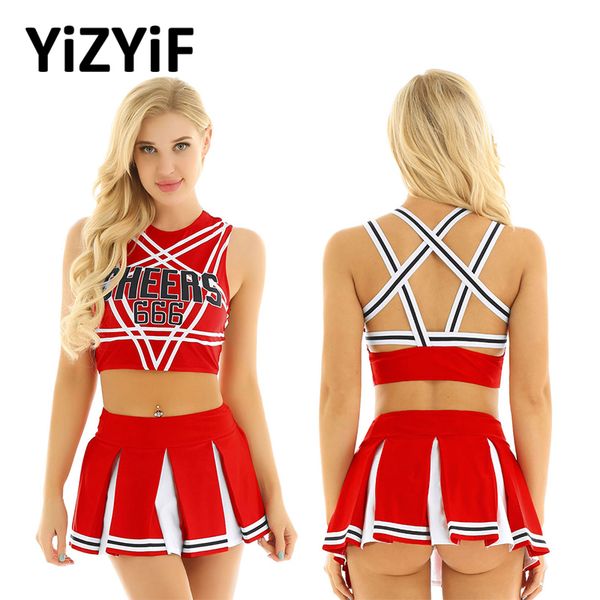 cheerleading women charming cheerleader costume sleeveless pentagram back crop with mini pleated skirt cosplay
cheerleading women charming cheerleader costume sleeveless pentagram back crop with mini pleated skirt cosplay