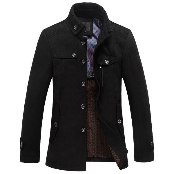 winter jacket men casual thicken stand collar wool coats men's windbreaker overcoats woolen trench coat male casaco masculino, Black
winter jacket men casual thicken stand collar wool coats men's windbreaker overcoats woolen trench coat male casaco masculino, Black