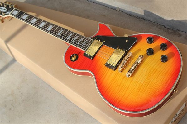 lp custom red circle yellow guitar,golden hardware,black pickboard,mahogany body,rosewood fretboard, lp pickups
lp custom red circle yellow guitar,golden hardware,black pickboard,mahogany body,rosewood fretboard, lp pickups