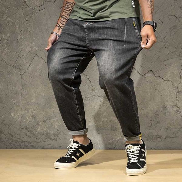 men's jeans large size spring summer casual washing vintage hip hop teenagers thin male loose harem elastic waist pants, Blue
men's jeans large size spring summer casual washing vintage hip hop teenagers thin male loose harem elastic waist pants, Blue