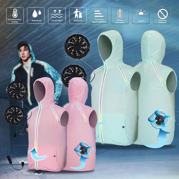 new usb fan cooling hiking vest fishing cycling vest air conditioning work outdoors quick cooling summer men/women, Gray;blue
new usb fan cooling hiking vest fishing cycling vest air conditioning work outdoors quick cooling summer men/women, Gray;blue