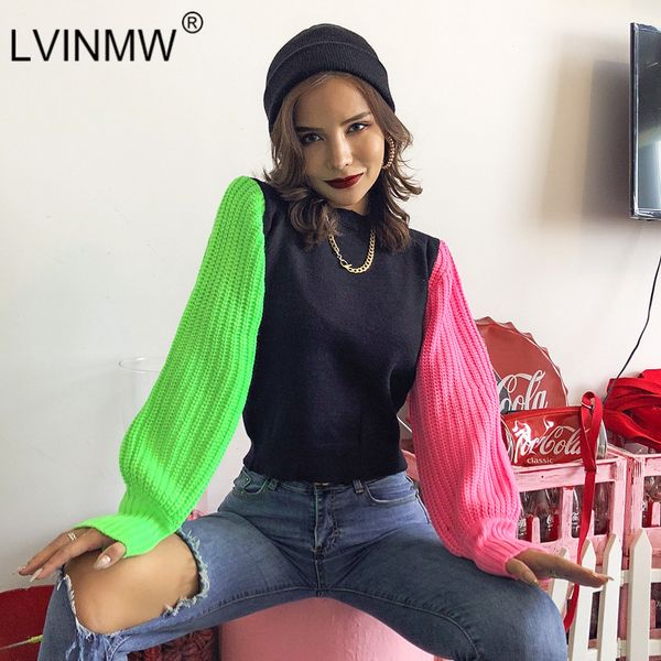 lvinmw fashion o neck flare long sleeve patchwork loose pullover 2019 winter women casual warm sweater female high street, White;black
lvinmw fashion o neck flare long sleeve patchwork loose pullover 2019 winter women casual warm sweater female high street, White;black