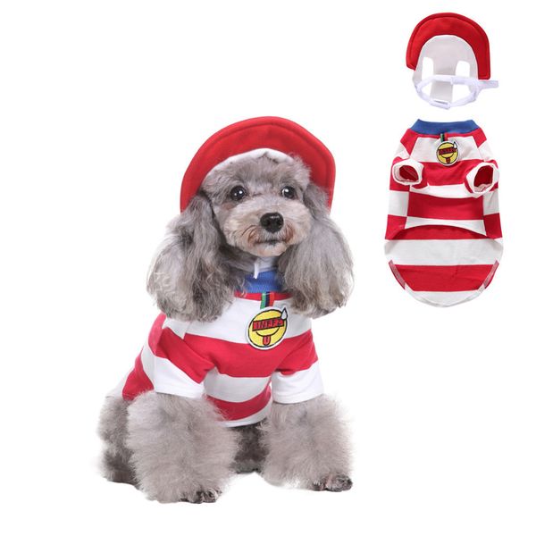 new christmas cosplay pet clothing striped costume christmas baby set with cap puppy pet dog festival parties clothing clothes
new christmas cosplay pet clothing striped costume christmas baby set with cap puppy pet dog festival parties clothing clothes