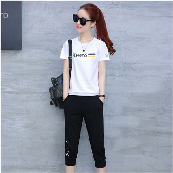 womens two pieces sets fashion letter printed short-sleeved + cropped trousers casual pattern sports suit loose ladies two-piece pants 2020, White
womens two pieces sets fashion letter printed short-sleeved + cropped trousers casual pattern sports suit loose ladies two-piece pants 2020, White
