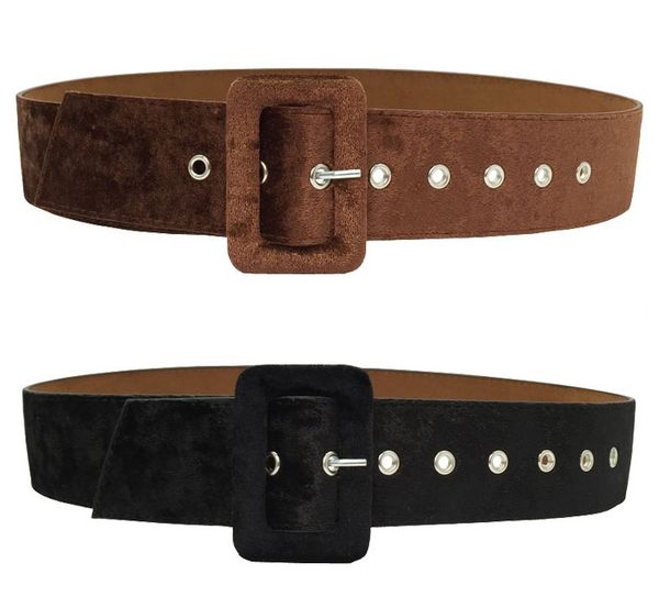 new design wide velvet fabric belts for women fashion coat accessories pin buckle decorative belt fur black waistband lady dress, Black;brown
new design wide velvet fabric belts for women fashion coat accessories pin buckle decorative belt fur black waistband lady dress, Black;brown