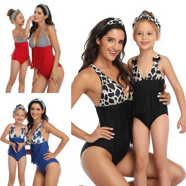 mommy and me tassel siamese swimwear mother and daughter striped siamese swimsuit family summer beach wear, Black
mommy and me tassel siamese swimwear mother and daughter striped siamese swimsuit family summer beach wear, Black