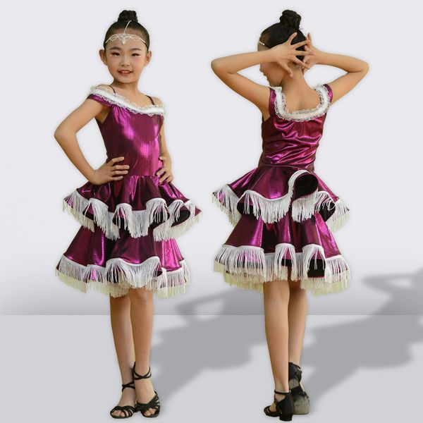 bright fabric latin dance dress for girls high-end custom tassel latin-dress for girl festival stage performance costumes, Black;red
bright fabric latin dance dress for girls high-end custom tassel latin-dress for girl festival stage performance costumes, Black;red