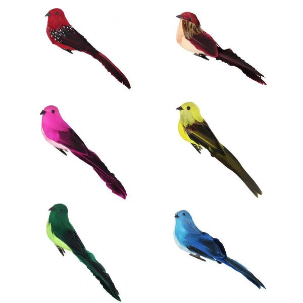6pcs lifelike artificial feathered foam birds, diy clip on birds crafts ornament for home garden decoration, multi-color
6pcs lifelike artificial feathered foam birds, diy clip on birds crafts ornament for home garden decoration, multi-color