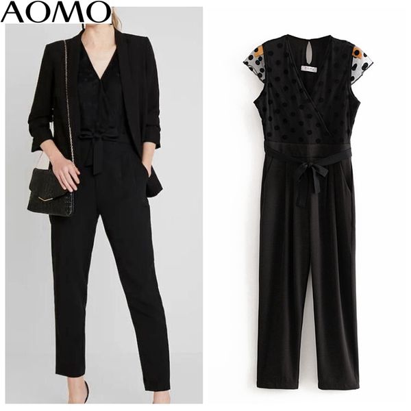 aomo women stylish dots mesh patchwork jumpsuits zipper short sleeve solid rompers female casual office wear jumpsuits da09a, Black;white
aomo women stylish dots mesh patchwork jumpsuits zipper short sleeve solid rompers female casual office wear jumpsuits da09a, Black;white