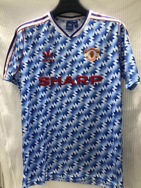 90 92 retro edition united white blue soccer jersey 2000/2002 manchester away soccer shirt men ucl final match utd football uniform, Black;yellow
90 92 retro edition united white blue soccer jersey 2000/2002 manchester away soccer shirt men ucl final match utd football uniform, Black;yellow