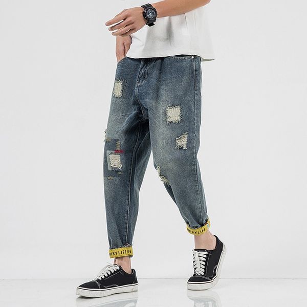 men's jeans pant casual trousers new fashion casual hollow overall leisure comfortable hip hop trousers plus size pantalon, Black
men's jeans pant casual trousers new fashion casual hollow overall leisure comfortable hip hop trousers plus size pantalon, Black