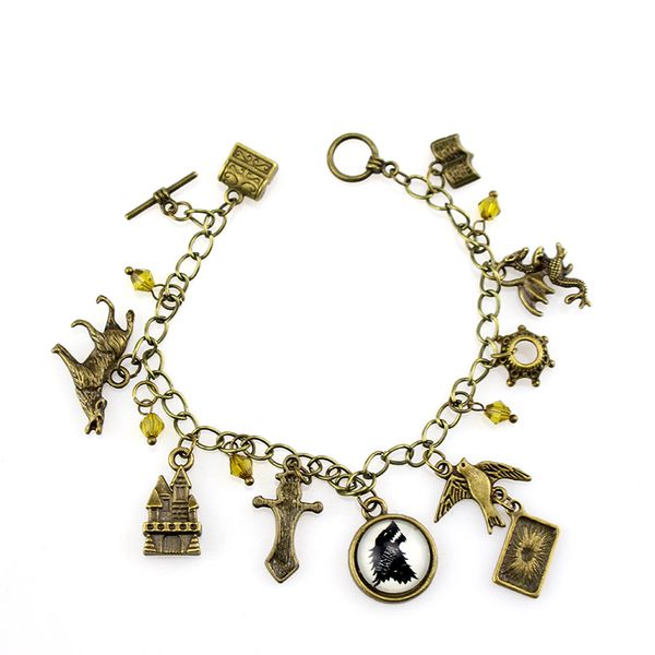 1pc vintage european charms hand chains antique bronze pulseira arrow crown bracelet crystal bangle bracelete, Black
1pc vintage european charms hand chains antique bronze pulseira arrow crown bracelet crystal bangle bracelete, Black