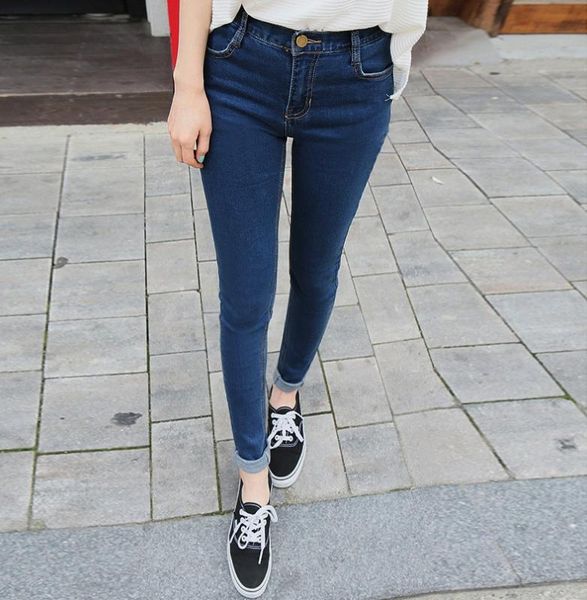 2019 весной и осенью новый стиль корейский стиль высокой талией slim fit эластичность тощие брюки простые капри джинсы женские для похудения, Blue
2019 весной и осенью новый стиль корейский стиль высокой талией slim fit эластичность тощие брюки простые капри джинсы женские для похудения, Blue