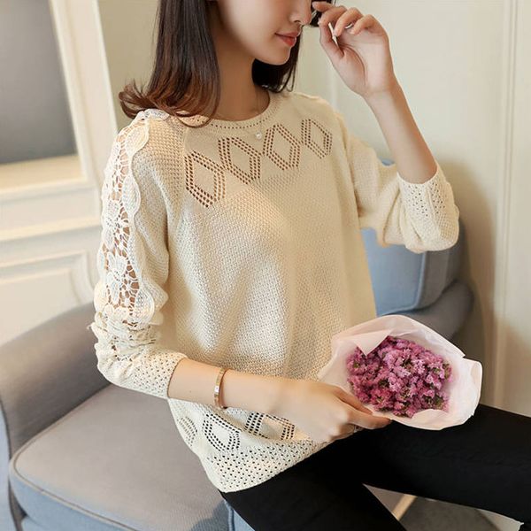 women's sweaters fashion women spring autumn pullovers long sleeve slim lady's knitted lace style womens hollow out white, White;black
women's sweaters fashion women spring autumn pullovers long sleeve slim lady's knitted lace style womens hollow out white, White;black