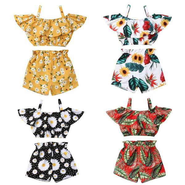 2020 toddler kids baby girl clothes set summer short sleeve strap daisy floral t-shirt shorts outfits clothing 2pcs, White
2020 toddler kids baby girl clothes set summer short sleeve strap daisy floral t-shirt shorts outfits clothing 2pcs, White