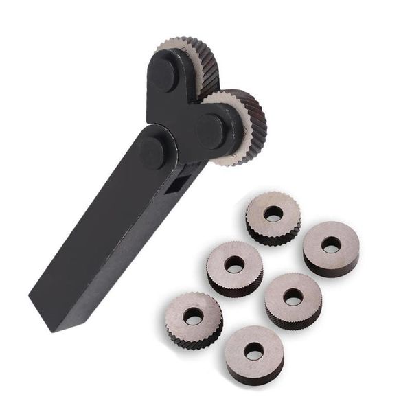 dual wheel knurling tool kit 7pcs 0.5mm 1mm 2mm wheel linear pitch knurl set steel lathe cutter knurling tool set
dual wheel knurling tool kit 7pcs 0.5mm 1mm 2mm wheel linear pitch knurl set steel lathe cutter knurling tool set