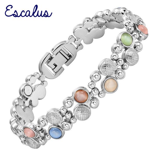 escalus women's colorful cat eye stones magnetic jewelry bracelet for women silver color charm health bracelets wristband, Golden;silver
escalus women's colorful cat eye stones magnetic jewelry bracelet for women silver color charm health bracelets wristband, Golden;silver