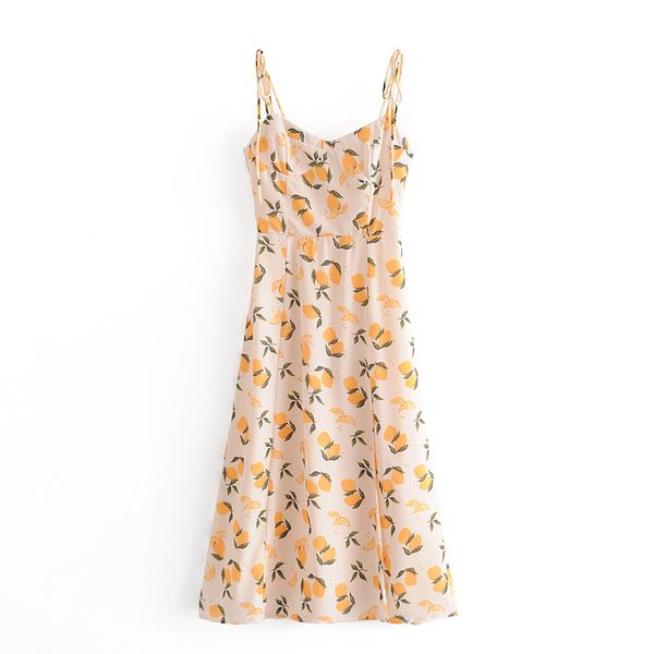 french small fresh lemon printed hem side split lace dress summer new travel vacation dress, Black;gray
french small fresh lemon printed hem side split lace dress summer new travel vacation dress, Black;gray