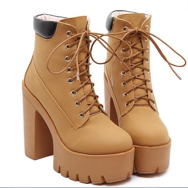 Fashion Spring Autumn Platform Ankle Boots Women Lace Up Thick Heel Platform Boots Ladies Worker Boots Black
Fashion Spring Autumn Platform Ankle Boots Women Lace Up Thick Heel Platform Boots Ladies Worker Boots Black