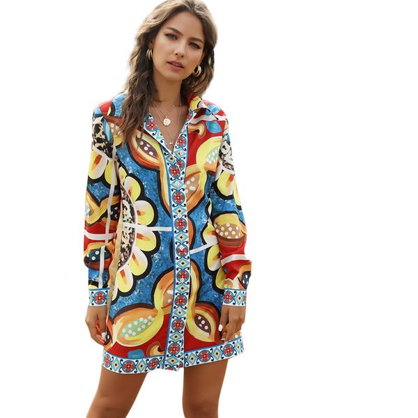 new european and american women's shirts and skirts net red explosion printing bandage national style
new european and american women's shirts and skirts net red explosion printing bandage national style