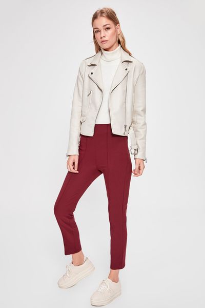 trendyol skinny pants twoaw20pl0372, Black;white