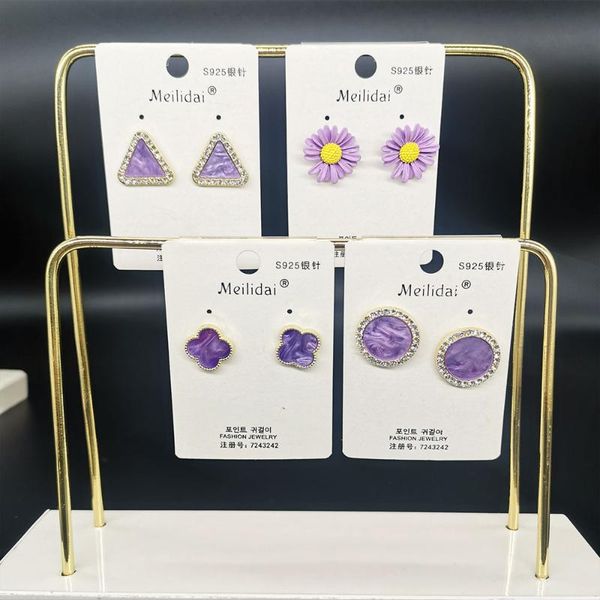 meild purple stud earrings for women fashion ear jewelry personal sweet crystal ear studs fashion women's jewelry gifts, Golden;silver
meild purple stud earrings for women fashion ear jewelry personal sweet crystal ear studs fashion women's jewelry gifts, Golden;silver