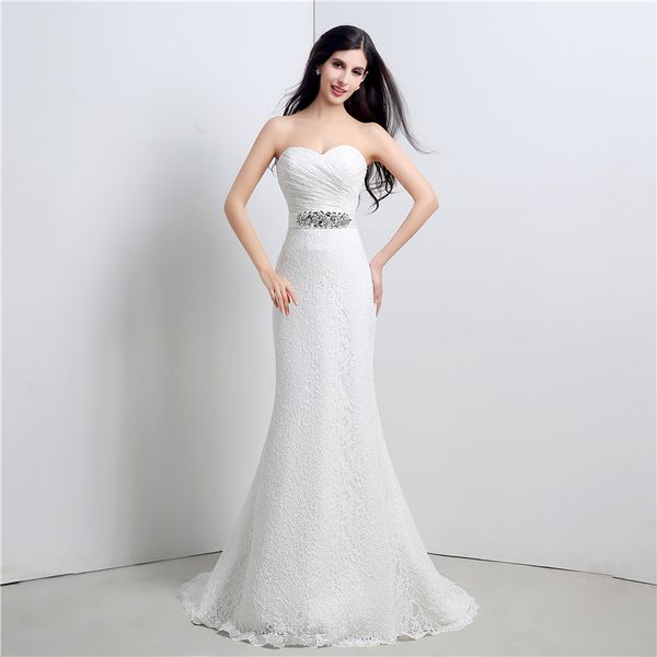simple sweetheart white lace sheath wedding dresses with beaded sash bodice discount wedding dresses robes de mariée wedding gowns
simple sweetheart white lace sheath wedding dresses with beaded sash bodice discount wedding dresses robes de mariée wedding gowns