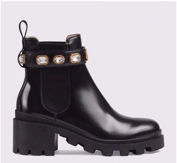 woman's leather shoes lace up ribbon belt buckle ankle boots factory direct female rough heel round head autumn winter mar n02, Black
woman's leather shoes lace up ribbon belt buckle ankle boots factory direct female rough heel round head autumn winter mar n02, Black