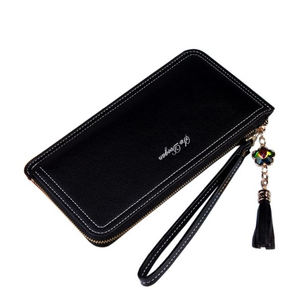 women's wallet long fashion ladies mobile phone bag ladies pu new clutch bag star with tassel hand strap multiple color 573 
women's wallet long fashion ladies mobile phone bag ladies pu new clutch bag star with tassel hand strap multiple color 573