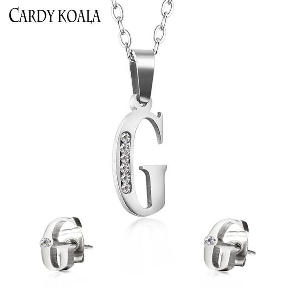 cardy koala stainless steel letter neck pendant silver gold stud earrings necklace pendant fashion first name jewelry set impgf
cardy koala stainless steel letter neck pendant silver gold stud earrings necklace pendant fashion first name jewelry set impgf
